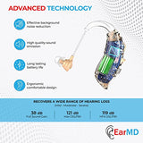 Rechargeable Hearing Aids for Seniors Severe Hearing Loss, EarMD Digital Hearing Amplifier with Noise Cancelling,Hearing Aid with Charging Case and Volume Control