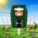 2024 Upgraded Ultrasonic Animal Repellent Outdoor,Cat Repellent Outdoor Solar Animal Repeller with Motion Sensor Strobe Light Raccoon Repellent Deer Repellent Coyote Deterrent Skunk Repellent for Yard