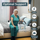 Bed Rails for Elderly Adults Safety - with Motion Light & Storage Pocket - Adjustable Bed Assist Rails for Seniors & Patients - Safety Bed Cane Fits Any Bed
