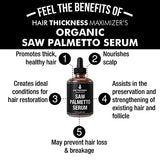 Saw Palmetto Oil For Hair Growth. Hair Thickening + Moisturizing For Women, Men. Vegan Hair Growth Serum Scalp Treatment For Dry, Frizzy, Weak Hair, Hair Loss. With Pumpkin Seed Oil Unscented 2oz