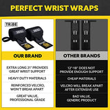 Heavy Duty Wrist Wraps and Lifting Straps - 21" Wrist Wraps for Weightlifting Men and 24" Wrist Straps for Weightlifting with Silicone Grip and Padding - Weight Lifting Wrist Wraps and Deadlift Straps