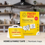 Pantry Moth Trap 6-Pack - Pantry Moth Glue Traps for House Pantry, Pantry Moth Traps for Food and Cupboard Moths, Pantry Moth Traps with Pheromones Prime Pest Trap Indian Meal Moth Traps for Kitchen