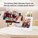 Golony 7 inch Digital Day Dementia Clock for Seniors, Medication Reminders Large Calendar Clock with Day of The Week, Date Time for Elderly Vision Impaired, Memory Loss,White