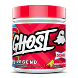 GHOST Legend V2 Pre-Workout Energy Powder, Sonic Cherry Limeade - 25 Servings - Caffeine, L-Citrulline, & Beta Alanine Blend for Energy Focus & Pumps - Free of Soy, Sugar & Gluten, Vegan