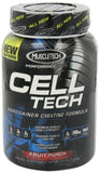 Creatine Monohydrate Powder MuscleTech Cell-Tech Creatine Post Workout Recovery Drink Muscle Builder For Men & Women Muscle Building Supplements Fruit Punch, 3 lbs (27 Serv)