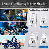 Hearprotek Concert Ear Plugs, 2 Pairs High Fidelity Musician earplugs with Cord-Ear Protection for Concerts, Raves, Festival, Nightclub, Drummers, Party, Motorcycles, Airplane, Travel (26dB)