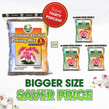 DUSPRO 6 Quarts Big Size Orchid Potting Mix with Forest Moss, Pine Bark Mulch, Perlite Stone & Coco Peat Mixture for Repotting Orchid Medium Sphagnum Soil Bulk for Root Growing