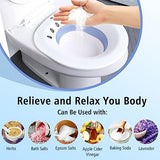 Sitz Bath for Hemorrhoids, Sitz Bath for Toilet Seat, Sitz Bath for Postpartum Care, Hemorrhoid, and Anal Inflammation Treatment, Deeper Bowl, Foldable, Fits Universal Toilet