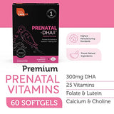 Zahler Prenatal Vitamin with DHA & Folate - DHA Supplements & Prenatal Multivitamin for Mother and Child - Kosher Prenatal DHA Prenatal Vitamins with Iron, Pre Natal Softgels 60 Count
