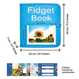 Fidget Book for Elderly | Fidget Blanket for Dementia | Dementia Products for Elderly | Gift and Activities for Seniors with Alzheimer’s or Dementia | Sensory Fidget Toys