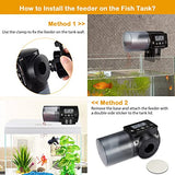 Automatic Fish Feeder Auto Food: Small Flake & Pellet Feed Timed Electric Dispenser Machine for Turtle/Goldfish/Betta/Koi, Large Smart Aquarium Tank Self Feeding Timer for Outdoor/Vacation Time/Pond