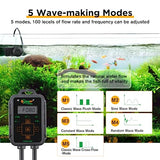 hygger 2380 GPH 25W Aquarium Wave Maker, Adjustable Cross Flow Pump with LED Display Controller, Magnetic DC 24V Aquarium Powerhead for Freshwater and Marine Reef Aquariums Up to 265 Gallon