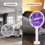2 Pcs Electric Fly Swatter Racket, Bug Zapper Racket and Mosquito Zapper Racket 8 LED High Voltage Handheld