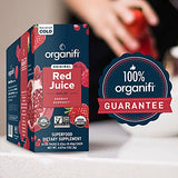 Organifi GO Packs - Red Juice Organic Superfood Powder Drink for Natural Energy Support - 14 Travel Servings - Only 2 grams of Sugar per Serving - Vegan, Keto Friendly - No GMOs, Gluten, Dairy or Soy