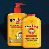 Gold Bond Medicated Body Powder Original Strength 10 oz. (3 Pack), Cooling, Absorbing, Itch Relief