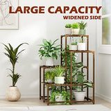Bamworld 4-Tier Indoor Outdoor Plant Stand Holder for Patio Balcony Garden