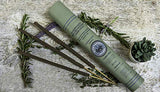 Nantucket Spider Bundle | Garden Repellent Sticks 14 Pack and Incense Stick Holder | Repels Mosquitoes & Flies | Long Lasting | Soapstone Block, Handmade Bamboo Based Sticks | Woodland