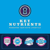 KEY NUTRIENTS Electrolytes Powder No Sugar - Tempting Blue Raspberry Electrolyte Powder - Hydration Powder - No Calories, Gluten Free Keto Electrolytes Powder Packets (20, 40 or 90 Servings)