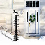 24 Inch Iron Art Snow Gauge Outdoor, Elk Snow Measuring Stick, Snowfall Measuring Gauge, Winter Snow Measurer Snow Ruler inches, Christmas Decorations Outdoor Yard Stake, Snow Measuring Device