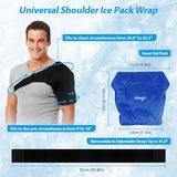 NEWGO Shoulder Ice Pack Rotator Cuff Cold Therapy - Reusable Cold Pack Shoulder Ice Wrap for Shoulder Pain Relief, Recovery After Surgery, Swelling