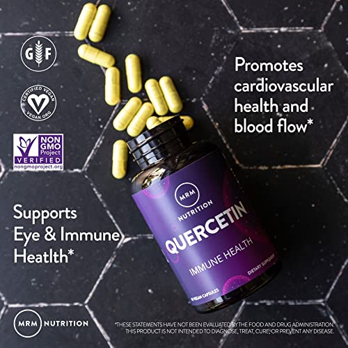 MRM Nutrition Quercetin| Immune + Cardiovascular Health | 500mg per Serving | Made with QU995: World’s purest quercetin™ | Antioxidant Status | 60 Servings