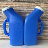 YUMSUM Urinals for Men Portable Urinal 1200ml/34 Ounce for Hospital Camping Car Travel Home 2 Pack (New Blue)