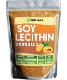 XPRS Nutra Soy Lecithin Granules Non GMO - Lecitina de SOYA - 100% Pure Soy Lethicin Granules - Premium SOYA Lethicin Granules - Food Grade Fat Emulsifier Suitable for Baking (16 Ounce)