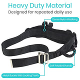 Vive Gait Belt (300lbs) Transfer Belt with Handles - Medical Nursing Safety Patient Assist - Bariatric, Elderly, Handicap, Physical Therapy - PT Gate Strap Quick Release Metal Buckle, Grabbing Teeth