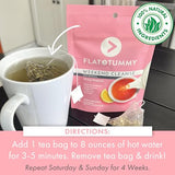 Flat Tummy Weekend Cleanse Tea - 30 Day Program - All Natural Colon Cleanse w/Senna and Dandelion Root, Provides Bloating Relief for Women - Detox Cleanse for Digestion Support and Gas Relief