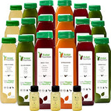 5 Day Juice Cleanse by Raw Fountain, All Natural Raw Juice Detox Cleanse, Weight Management Program, Cold Pressed Fruit and Vegetable Juice, Tasty and Energizing, 30 Bottles 12oz, 5 Ginger Shots