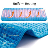 Electric Heating Pad for Back Pain Relife, Cramps, Neck and Shoulder, Moist/Dry Heat Therapy with Auto Shut Off Heating Pads, Holiday Christmas Gifts for Women Men Mom Dad (12"x24"), Blue