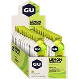 GU Energy Original Sports Nutrition Energy Gel, 24-Count, Lemon Sublime