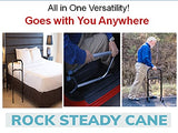 Rock Steady Cane – Hip, Knee Surgery Recovery Aid – Helps You Recover Faster from Surgeries and Injuries. Fully Adjustable Walking Cane Keeps You Moving, Increasing Circulation and Flexibility