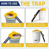 DYMPORT Mouse Trap Bucket, Pack of 3-Auto Reset Mouse Trap for Indoor and Outdoor Usage, Bucket Mouse Trap 5 Gallon Bucket Compatible