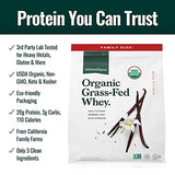 Natural Force Grass Fed Organic Whey Protein Powder – Non GMO Verified, Humane Certified & Lab Tested for Toxins – Real Vanilla Flavor – Keto Friendly, Low Carb, and Kosher – 5 Pound A2 Protein