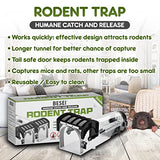 2-Pack, BESEI Humane Mouse Trap - Animal Friendly Rodent (Mouse and Rat) Trap, Catch and Release