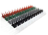 BUGG OFF - Bird & Rodent Spikes, Unique Spike Pattern effecitviely deteres Pesky Pigeons, Squirrels, Raccoons. Installs on Fences, Gates, Roofs, Walls and More! (62 Feet, Green Plastic)