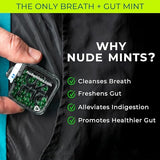 NUDE Breath Mints for Bad Breath - Lemon - 2 in 1 Keto Friendly Sugar Free Mints - Gluten Free Bad Breath Treatment for Adults - Carbs - Calorie - Breath Freshener for People - Instant Fresh - Cleanse Gut - Lemon - 10 Pack - 300 Mint Capsules