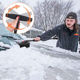 Elefama 3-in-1 Snow Shovel Kit for Car Emergency Driveway Snow Removal with Ice Scraper and Snow Brush Window Windshield Portable Collapsible Snow Shovel for Backyard Trucks SUV Deck Stairs