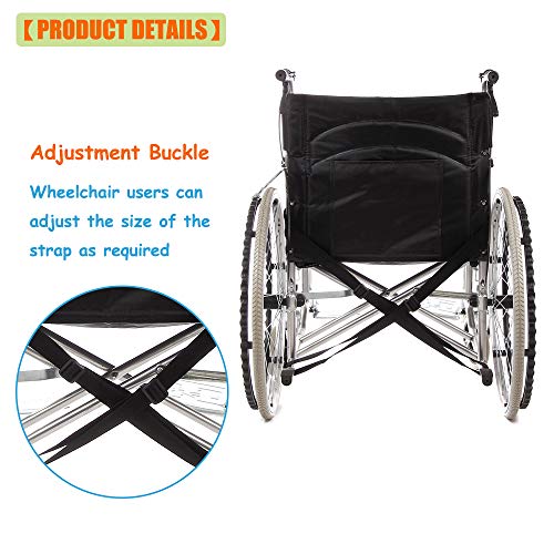 Wheelchair Seat Belt Cushion Harness Straps Medical Patients Positioning Restraint Soft Padded Safety Easy Release Adjustable Front Latch Buckle (Front Open)