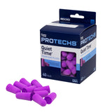 Flents Foam Ear Plugs, 40 Pair for Sleeping, Snoring, Loud Noise, Traveling, Concerts, Construction, & Studying, NRR 33, Purple, Made in The USA