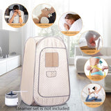 Smartmak Portable Steam Sauna Tent, Full Body Personal Home Spa, Lightweight Foldable Steam Room for Detox Therapy, Steamer NOT Included (L 31.5” * W 31.5” * H 55.2” Champagne)