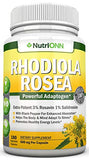 NutriONN Rhodiola Rosea - 500mg - 180 Vegan Capsules - 3% Rosavin 1% Salidroside Extract - Non-GMO - with Black Pepper for Enhanced Absorption - 6 Month Supply - Supplement for Energy & Stamina