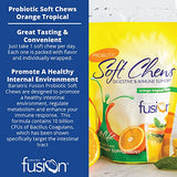 Bariatric Fusion Probiotic Soft Chews | Orange Tropical Flavor Chewy Bariatric Vitamin | 10 Billion CFU | Bacillus Coagulans | Support Digestive & Immune Health | 60 Count