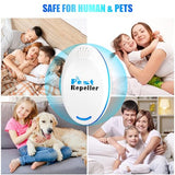 4pack Ultrasonic Pest Repellent Control pest Repeller Plug in Bug Repellent Indoor mice Spider Repellent for House Indoor Mouse Repellent Indoor Repel Flea,Rats,Roaches,Cockroaches,Fruit Fly,Rodent