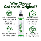 Cedarcide Original Bug Spray | Repel & Kill Fleas, Ticks, Mosquitoes, Mites, Ants & Chiggers | for use on People, Pets & Home | Natural Cedar Oil | Large Size Kit