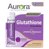 Aurora Nutrascience Mega-Pack Liposomal Glutathione, Immune System Support, Antioxidant, 750 mg per Serving, 32 Single-Serve Packets, Gluten Free, Non-GMO, Sugar-Free, 21.7 fl oz (640 mL)