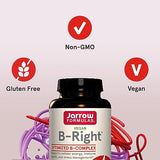 Jarrow Formulas B-Right Optimized B-Complex, Dietary Supplement for Cellular Energy, Immune Health and Stress Management Support, 100 Veggie Capsules, 100 Day Supply, Pack of 12