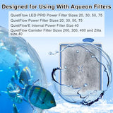 16 Pack Large Filter Cartridges Replacement for Aqueon QuietFlow Filter LED PRO Size 20,30,50,75/Power Filter Size 20,30,50,55/75, E Internal Size 40 and Canister Filter (with 8 Pack Filter Pads)
