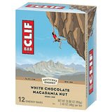 CLIF BAR - White Chocolate Macadamia Nut Flavor - Made with Organic Oats - Non-GMO - Plant Based - Energy Bars - 2.4 oz. (12 Pack)